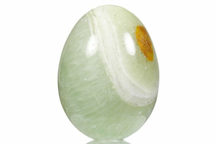 Polished Green Aragonite Egg - Nevada #356218